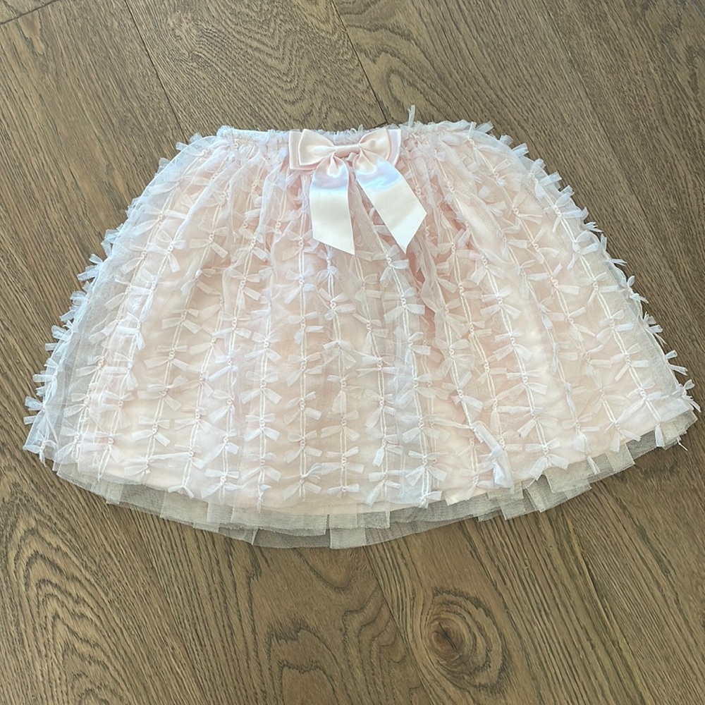 POPATU Girl’s Satin Bow Tulle Skirt